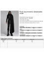 Black Gothic Punk Asymmetric Detachable Half Cloak for Men