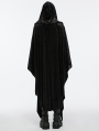 Black Gothic Dark Mage Hooded Robe Coat for Men