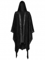 Black Gothic Dark Mage Hooded Robe Coat for Men