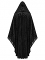 Black Gothic Dark Mage Hooded Robe Coat for Men