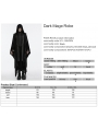 Black Gothic Dark Mage Hooded Robe Coat for Men