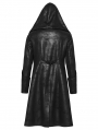 Black Gothic Wizard Men's Hooded Zipper Front Jacket