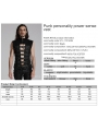 Black Gothic Punk Personality Front Buckle Hollow Vest for Men