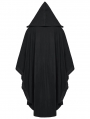 Black Gothic Decadent Dark Mage Hooded Robe Coat for Men