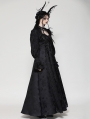 Black Gothic Dark Pattern Puff Sleeve Shrug for Women