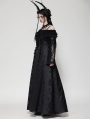 Black Gothic Rose Pattern Romantic Lace Cape for Women