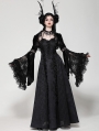 Black Gothic Elegant Velvet Lace Splicing Shrug for Women