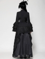 Black Gothic Multi-Layer Ruffled Noble Blouse for Women