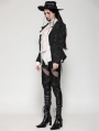 Black Chic Knight Gothic Oversized Collar Short Jacket for Women