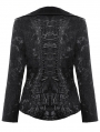 Black Chic Knight Gothic Oversized Collar Short Jacket for Women