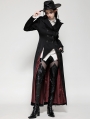 Black Gothic Vampire Count Double Breasted Long Jacket for Women