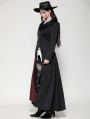 Black Gothic Vampire Count Double Breasted Long Jacket for Women