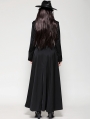 Black Gothic Vampire Count Double Breasted Long Jacket for Women