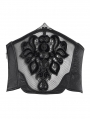 Black Gothic Vintage Embroidery Mesh Irregular Girdle for Men