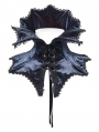 Blue Gothic Retro Embroidered Lace Vampire High Collar for Men