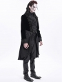 Black Gothic Vintage Velvet Double Breasted Lapel Tailcoat for Men