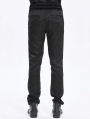 Black Gothic Retro Jacquard Party Pants for Men