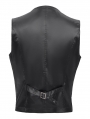 Black and Golden Gothic Vintage Pattern Double Breasted Party Waistcoat for Men