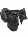 Black Gothic Back Bow Sweet Lolita Mary Jane Shoes