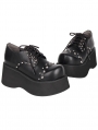 Black Gothic Punk Rivet Round Toe Lolita Platform Shoes