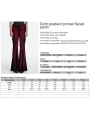 Red Gothic Gradient Sexy Flared Velvet Pants for Women