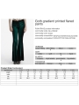 Green Gothic Gradient Sexy Flared Velvet Pants for Women