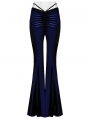 Blue Gothic Gradient Sexy Flared Velvet Pants for Women