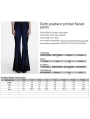 Blue Gothic Gradient Sexy Flared Velvet Pants for Women