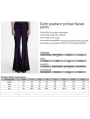 Violet Gothic Gradient Sexy Flared Velvet Pants for Women