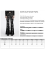 Black and White Gothic Skull Print Sexy Flared Velvet Pants for Women