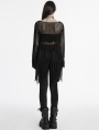 Black Gothic Decadent Hollow Out Tassels Sweater for Women