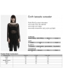 Black Gothic Decadent Hollow Out Tassels Sweater for Women