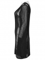 Black Gothic Punk Decadent Sexy Perspective Skull Knit Dress