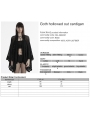 Black Gothic Hollowed Out Loose Cardigan Sweater for Women