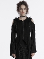 Black Decadent Gothic Fit Hooded Sweater Coat for Women