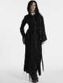 Black Decadent Gothic Fit Hooded Sweater Coat for Women