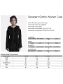 Black Decadent Gothic Fit Hooded Sweater Coat for Women