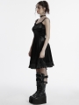 Black Gothic Gradient Cute Velvet Short Dress