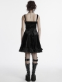 Black Gothic Gradient Cute Velvet Short Dress