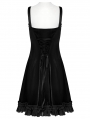 Black Gothic Gradient Cute Velvet Short Dress