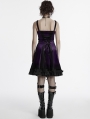 Violet Gothic Gradient Cute Velvet Short Dress