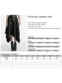 Black Gothic Punk Faux Leather Zip Front Irregular Hem Skirt