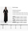 Black Gothic Sexy Deep V-neck Side Split Long Dress