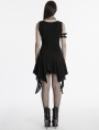 Black Gothic Sleeveless Irregular Hem Dress