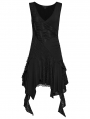 Black Gothic Sleeveless Irregular Hem Dress