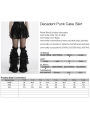 Black Decadent Gothic Punk Irregular Splicing Layered Short Skirt