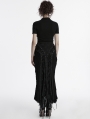 Black Decadent Gothic Punk Fishtail Long Skirt