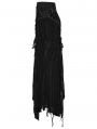 Black Decadent Gothic Punk Fishtail Long Skirt