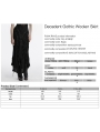 Black Decadent Gothic Punk Fishtail Long Skirt