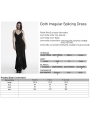 Black Gothic Irregular Splicing Sexy V-neck Long Dress